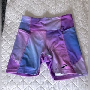 Brooks Moment 5” Shorts, Size Small, Blue/ Purple